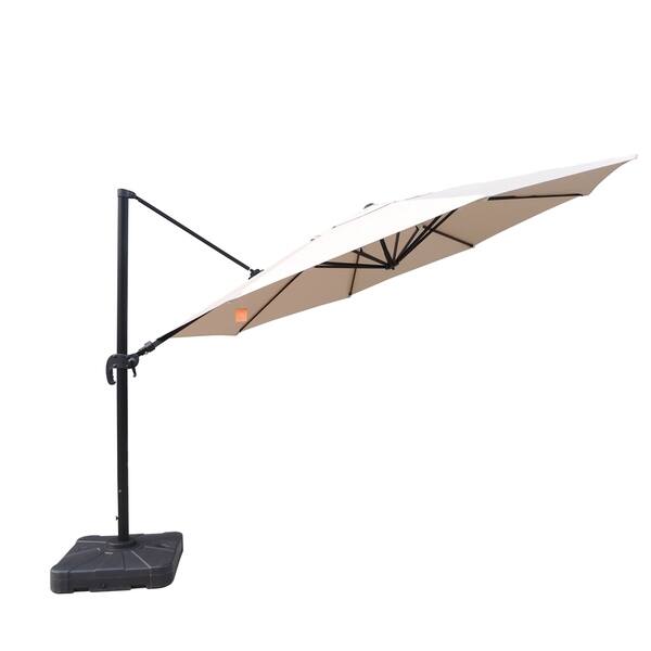 Shop Black Friday Deals On Victoria 13 Foot Octagon Cantilever Patio Umbrella In Sunbrella Acrylic Overstock 11582427