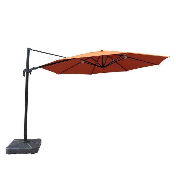 Shop Black Friday Deals On Victoria 13 Foot Octagon Cantilever Patio Umbrella In Sunbrella Acrylic Overstock 11582427