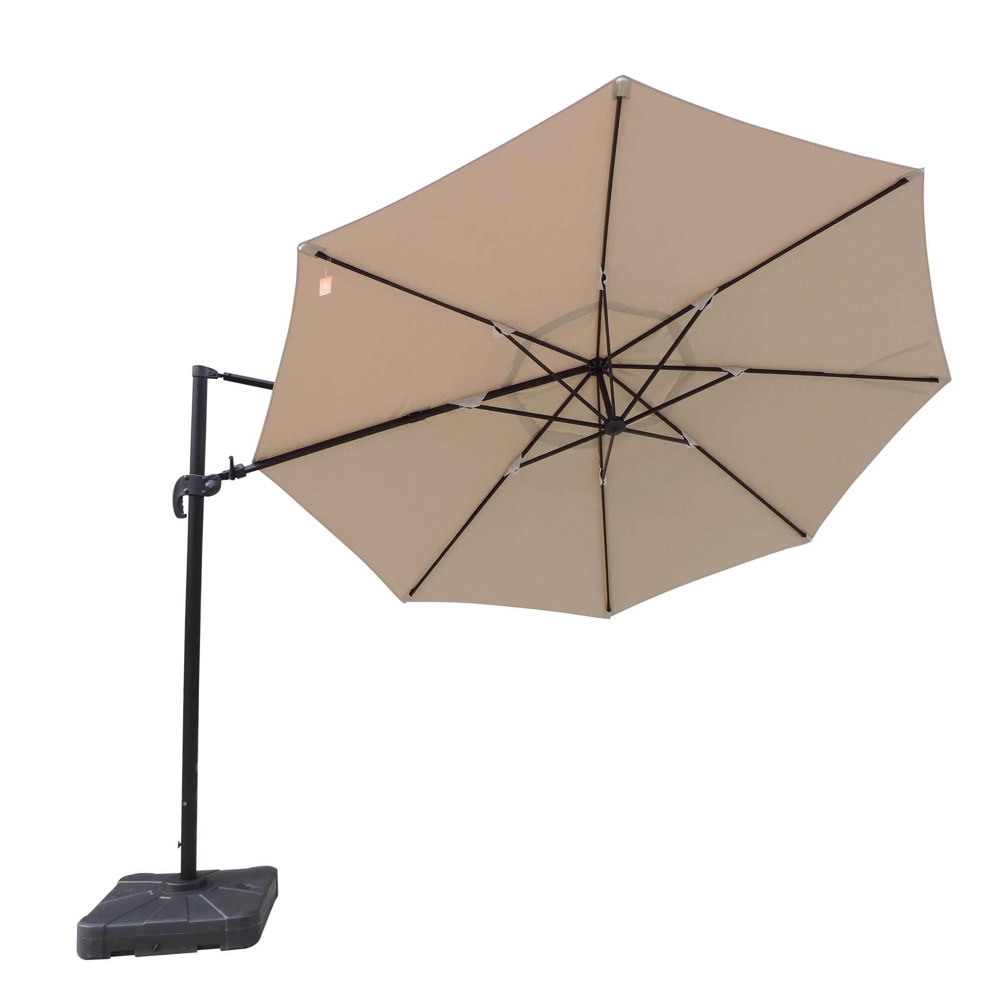 Shop Black Friday Deals On Victoria 13 Foot Octagon Cantilever Patio Umbrella In Sunbrella Acrylic Overstock 11582427