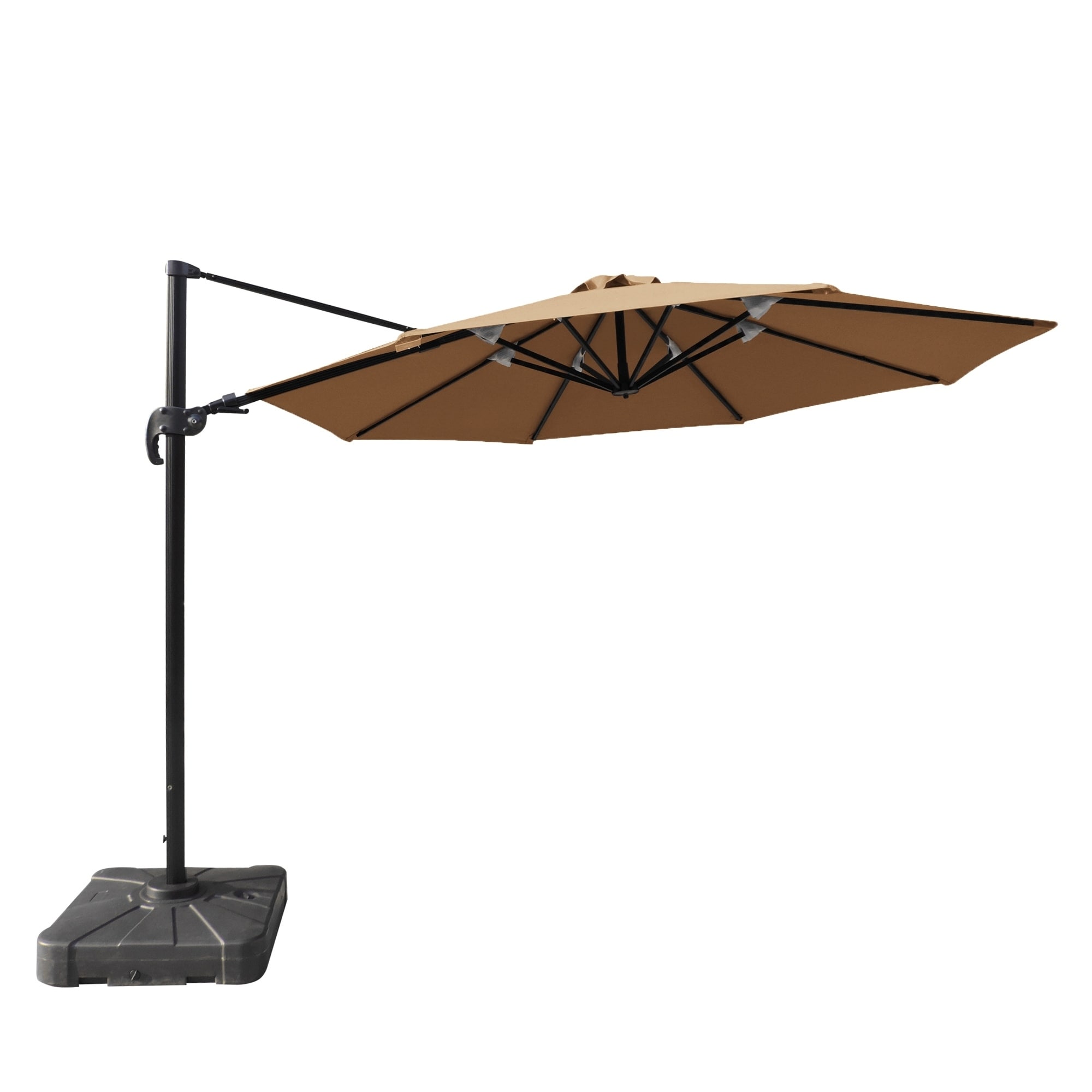Shop Black Friday Deals On Freeport 11 Ft Octagonal Cantilever Patio Umbrella In Sunbrella Acrylic Overstock 11582487 Stone