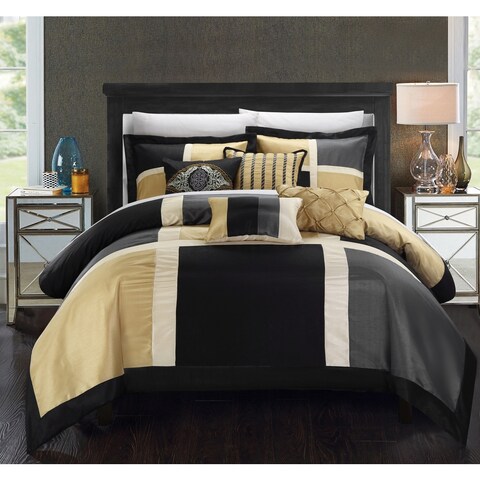 Copper Grove Minesing Black/ Tan 11-piece Comforter Set