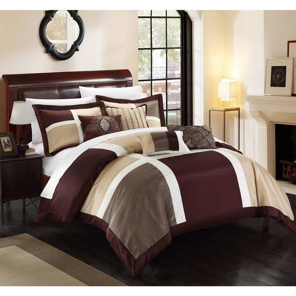 slide 2 of 8, Copper Grove Minesing Brown 11-piece Comforter Set