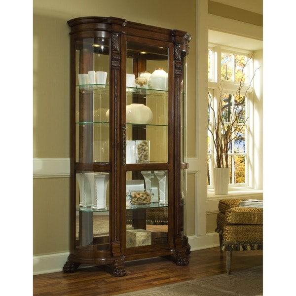 Half moon curio cabinet sales