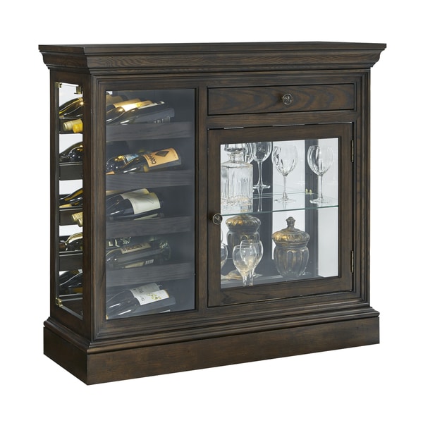 Brown Wine Storage Curio Console - Free Shipping Today 