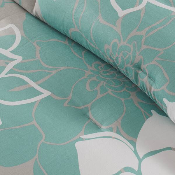 Shop Madison Park Brianna Aqua Cotton Comforter Set On Sale