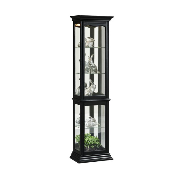 Shop Black Side Door Entry Curio Cabinet - On Sale - Free Shipping ...