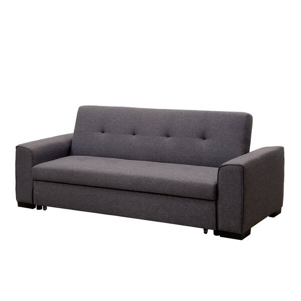 Shop Furniture Of America City Contemporary Grey Linen Fabric