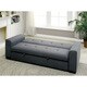preview thumbnail 2 of 13, Furniture of America City Contemporary Grey Linen Fabric Futon Sofa