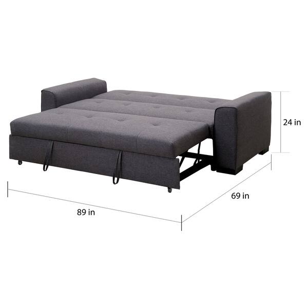 Shop Furniture Of America City Contemporary Grey Linen Fabric