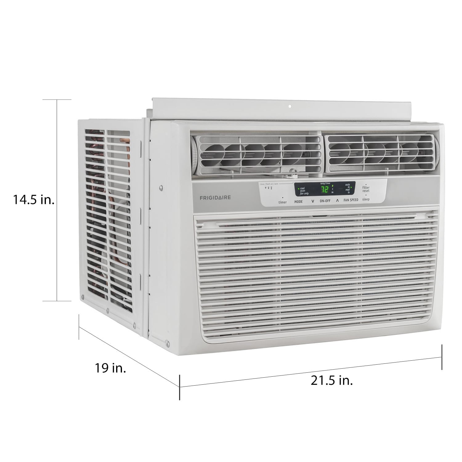 White Renewed Frigidaire Energy Star 12,000 BTU 115V Window-Mounted Compact Air Conditioner with Full-Function Remote Control