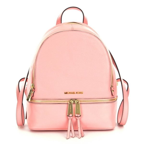 Shop Michael Kors Rhea Pale Pink Zip Small Backpack - Free Shipping ...