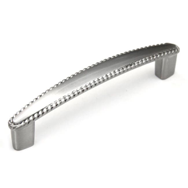 Shop Beaded Nickel 4 1 4 Inch Cabinet Pull Handle Pack Of 10