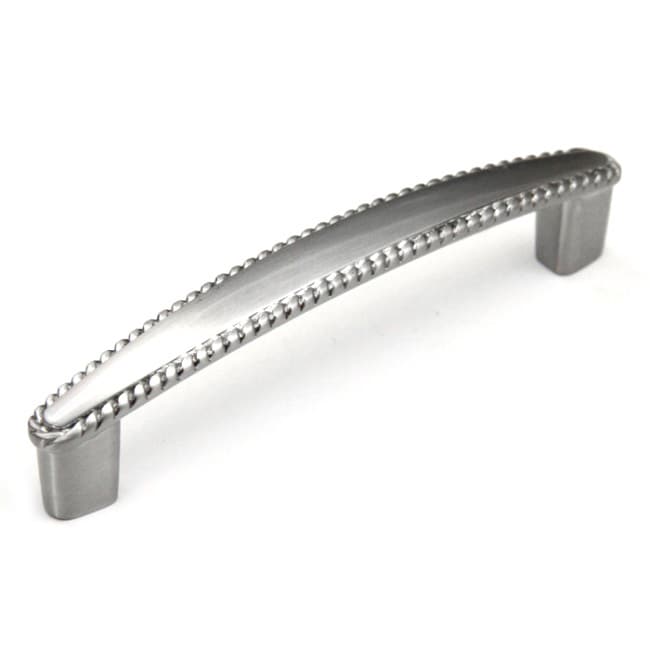 Shop Beaded Nickel 4 1 4 Inch Cabinet Pull Handle Pack Of 5