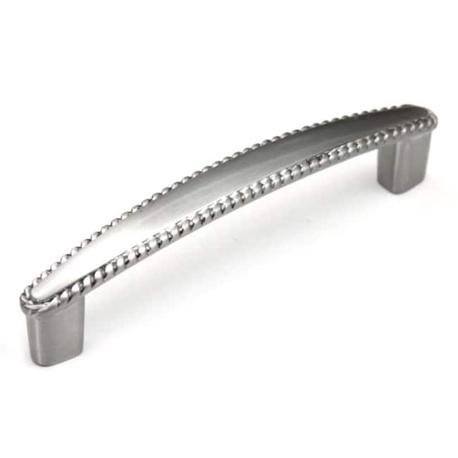 Beaded Nickel 4 1/4 inch Cabinet Pull Handle (Pack of 5)