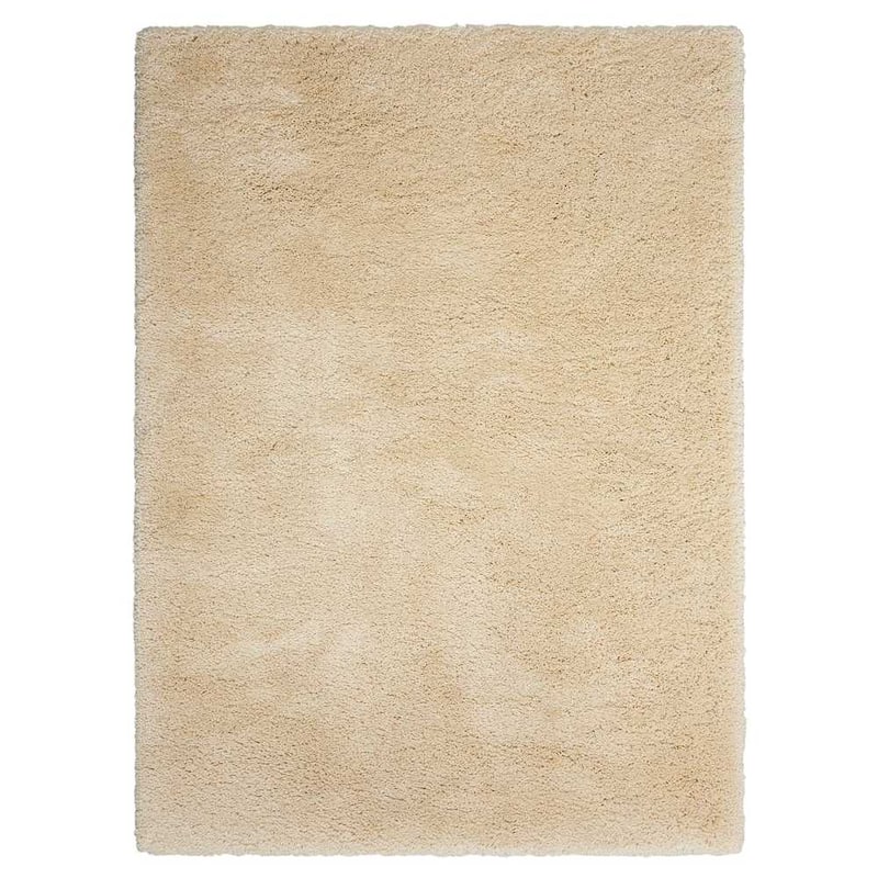 YUM01 Yummy Shag Area Rug - 3'11" x 5'11" - Bone/White - Rectangle