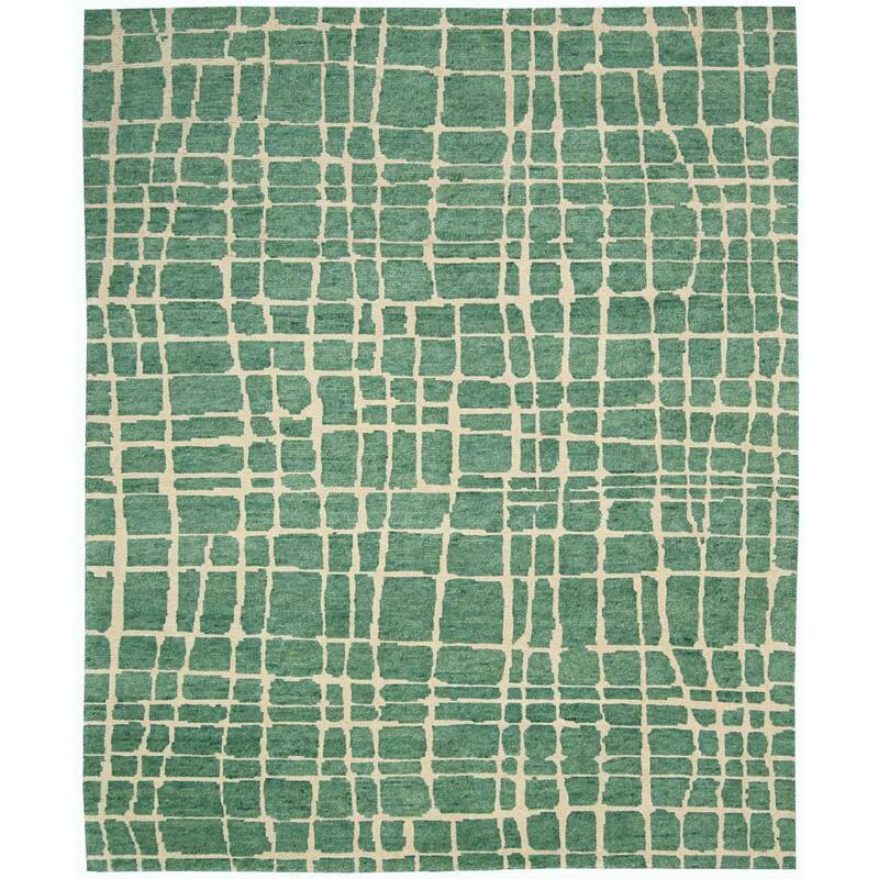 Nourison Tahoe Modern Area Rug - 7' 9" x 9' 9" - Green - Runner/Rectangle