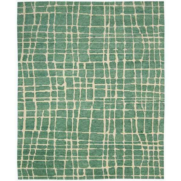 slide 2 of 13, Nourison Tahoe Modern Area Rug 7' 9" x 9' 9" - Green - Runner/Rectangle
