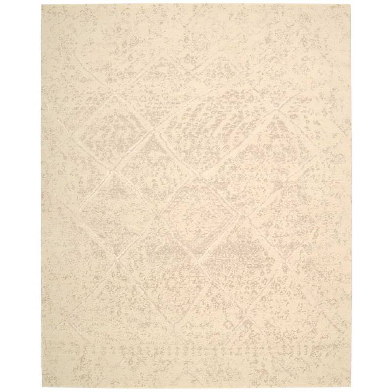 Nourison Silk Elements Area Rug - 5'6" x 8' - Beige - Runner/Rectangle