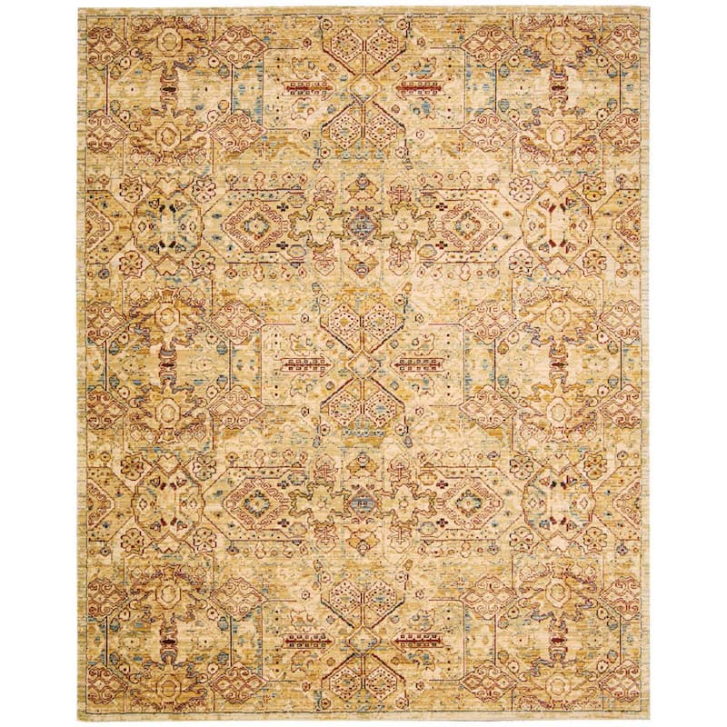 Nourison Rhapsody RH008 Area Rug - Yellow - 5'6" x 8'