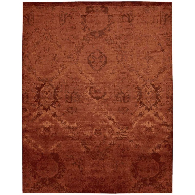 Nourison Nightfall Area Rug - 5' 6" x 8' - Red - Rectangle