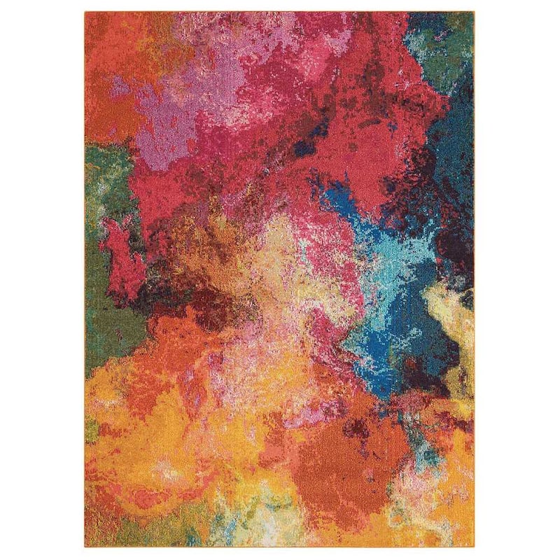 Nourison Celestial Abstract Colorful Area Rug - 5'3" x 7'3" - Multi - Rectangle