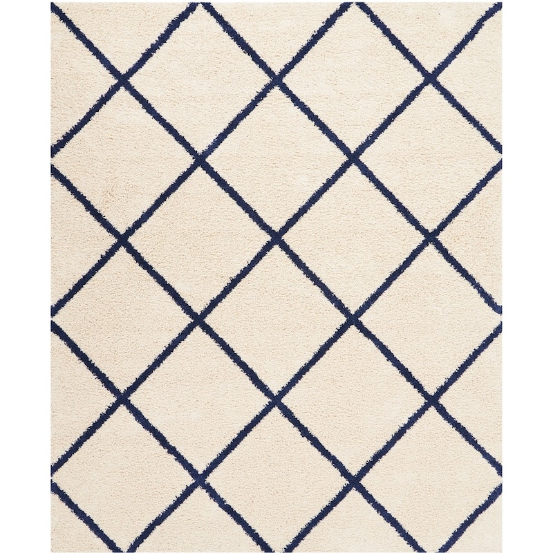 Nourison Brisbane Large Diamond Geometric Modern Shag Area Rug