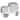 Carnival 16pc Soft Square Porcelain Dinnerware Set