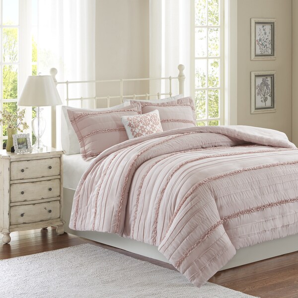 Madison Park Isabella 2 In 1 White Duvet Cover Coverlet Set Madison Park Isabella 2 In 1 Pink Duvet Cover Coverlet Set