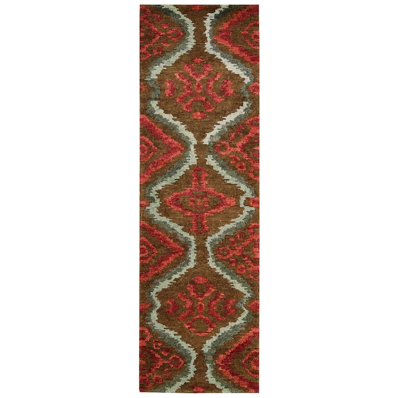 Nourison Tahoe Modern MTA06 Area Rug - 2'3" x 8' Runner - Brown/Red - Runner/Rectangle