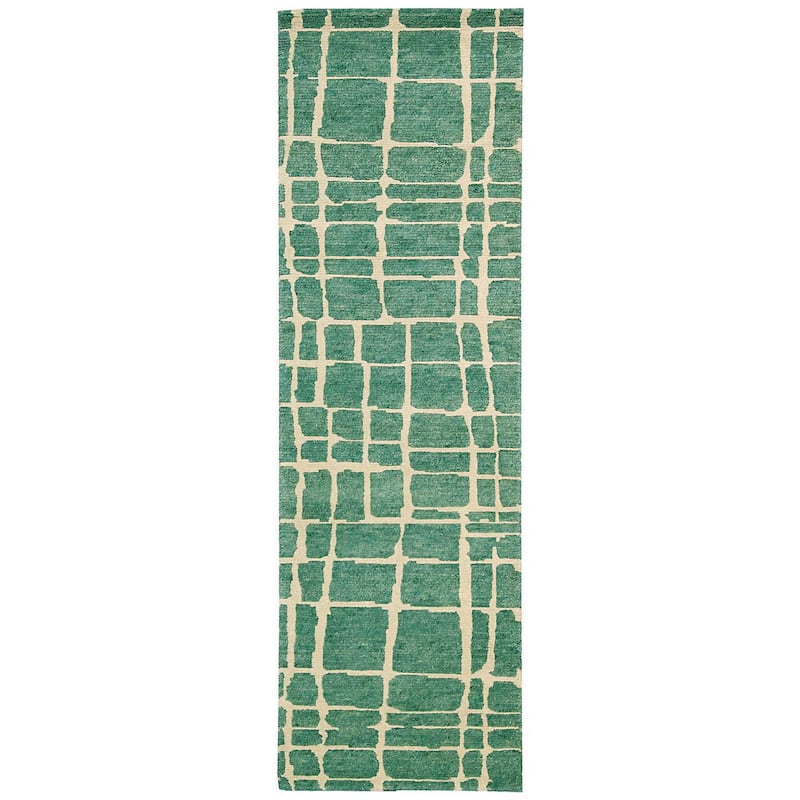 Nourison Tahoe Modern Area Rug - 2' 3" x 8' - Green - Runner