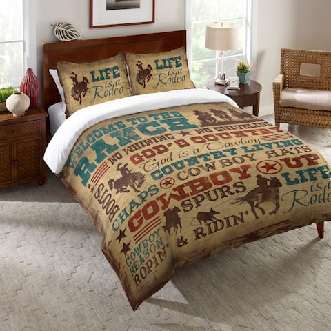 Laural Home Rodeo Words Comforter