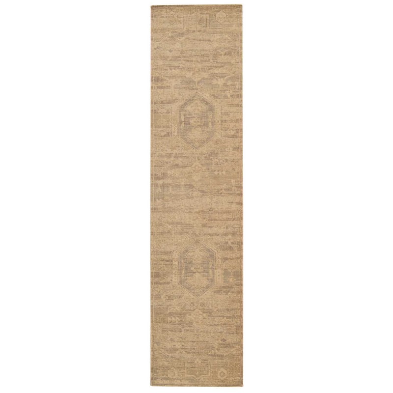 Nourison Silken Allure SLK15 Area Rug - 2'5" x 10' Runner - Light Beige - Runner/Rectangle