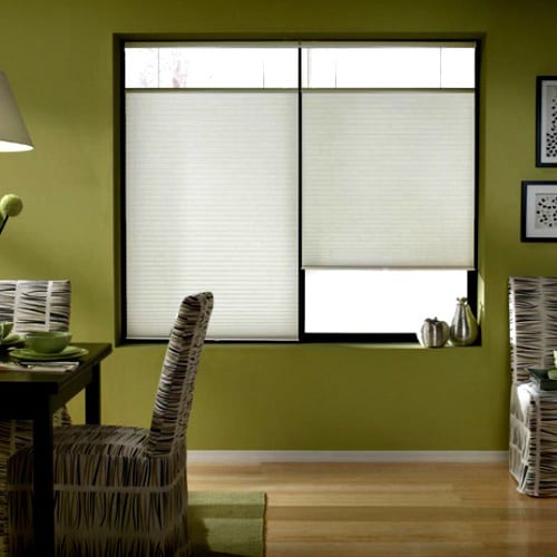 First Rate Blinds In Cool White 70 to 70.5-inches Wide Cordless Top Down Bottom Up Cellular Shades