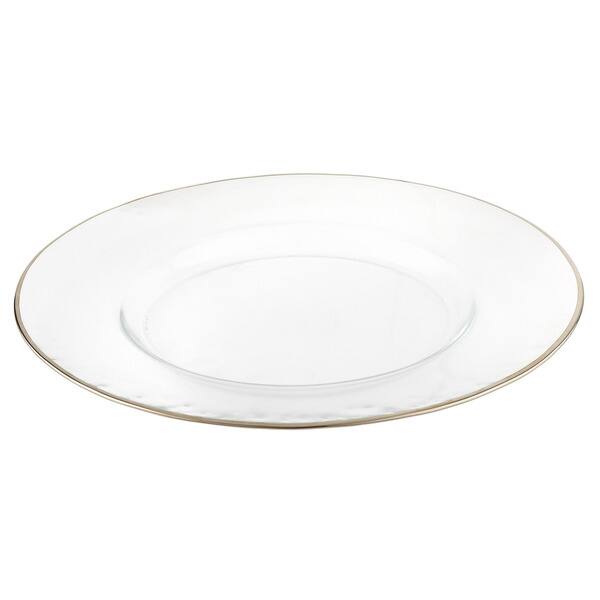 Heim Concept 13-inch Silver Rim Charger Dining Plates (Set of 4) - Bed ...