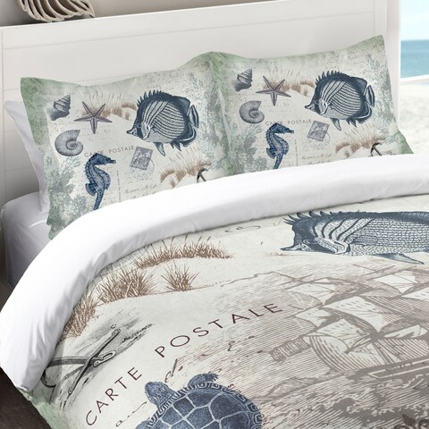 Laural Home Vintage Seaside Maritime Comforter