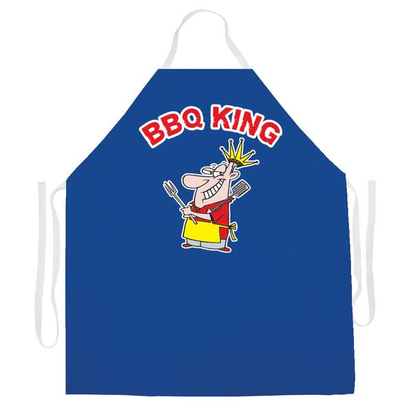 BBQ King' BBQ Grill Apron-Blue - Overstock - 11584979