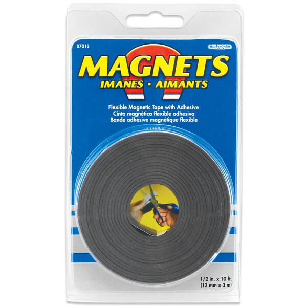 Magnetic Tape Magnet Tape Roll Strong Adhesive Backing Perfect for