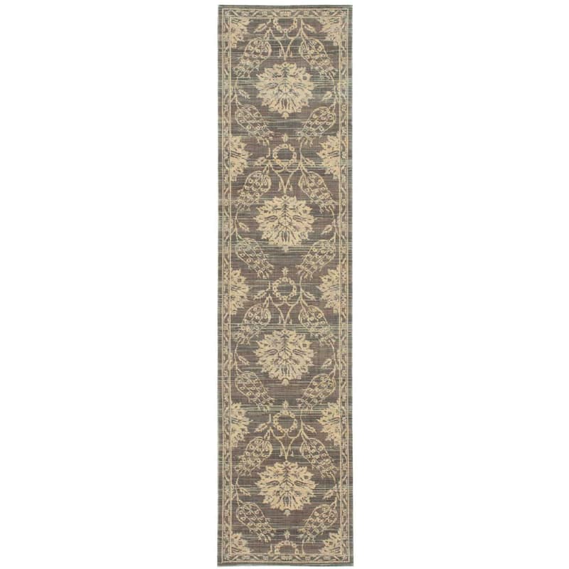 Nourison Silk Elements Area Rug - 2'5" x 10' Runner - Grey - Runner/Rectangle