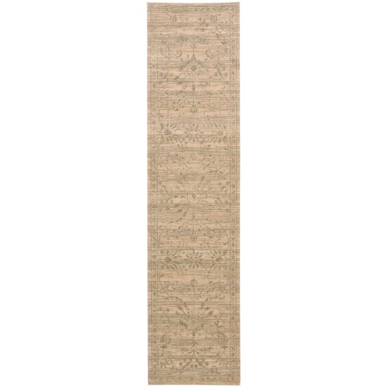 Nourison Silk Elements Area Rug - 2'5" x 10' Runner - Beige - Runner/Rectangle
