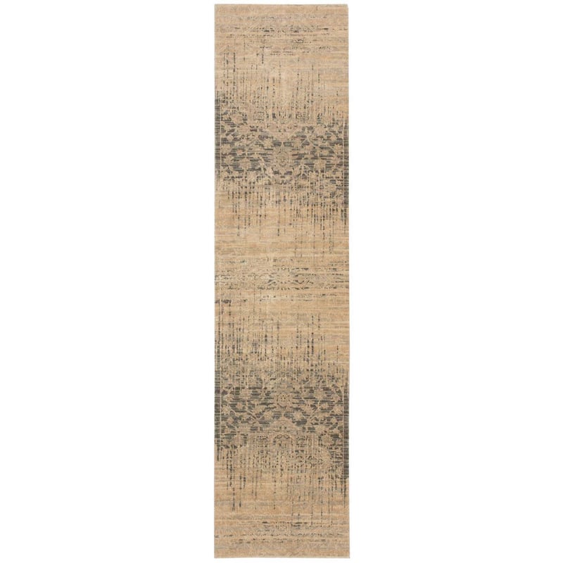Nourison Silk Elements Area Rug - 2'5" x 10' Runner - Beige - Runner/Rectangle