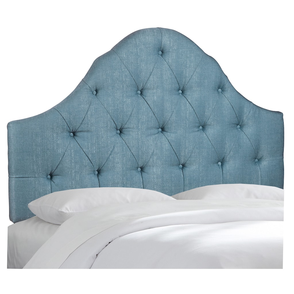Blue Seafoam Upholstered Tufted King Headboard