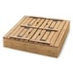 preview thumbnail 6 of 8, Badger Basket Covered Cedar Sandbox with Benches and Seat Pads - 46.5 inches L x 46.5 inches W x 9.5 inches H