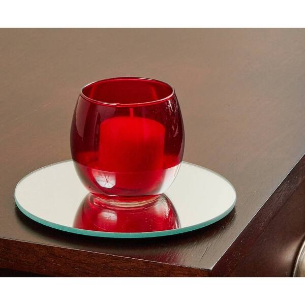 Shop 5 Inch Round Mirror Candle Plate With Round Edge Set Of 12