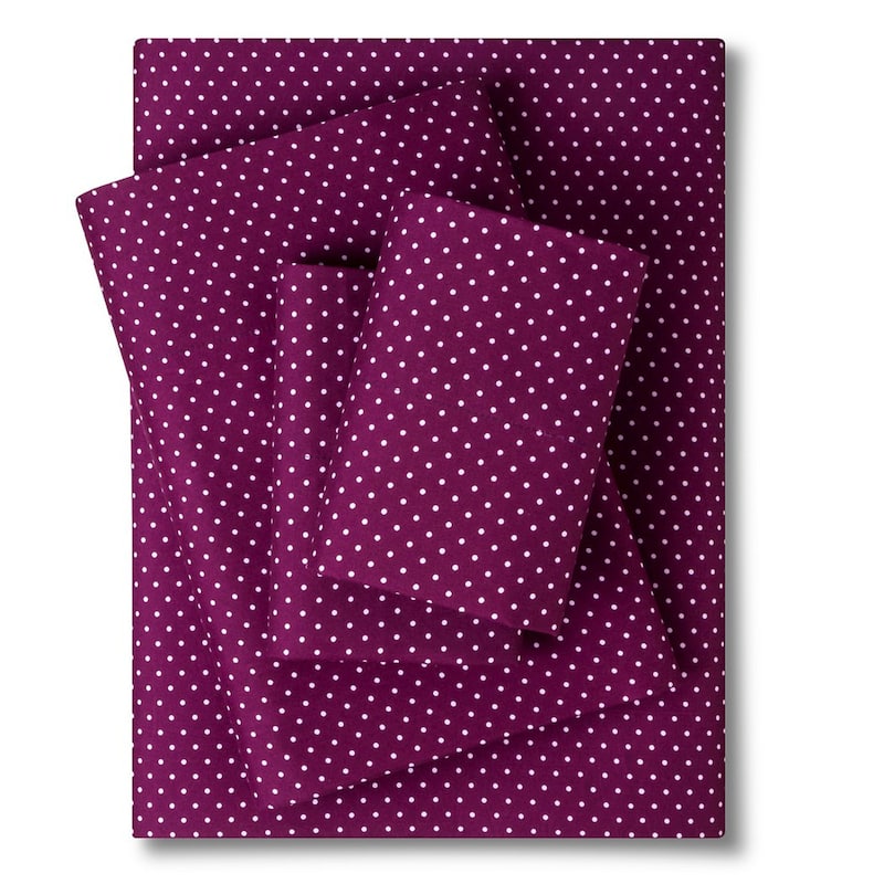 Incredibly Soft 4-Piece Pin Dot Bed Sheet Set