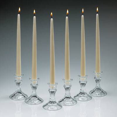 Ivory Taper Candles 12 Inch Tall Burn 8 Hours Set of 12
