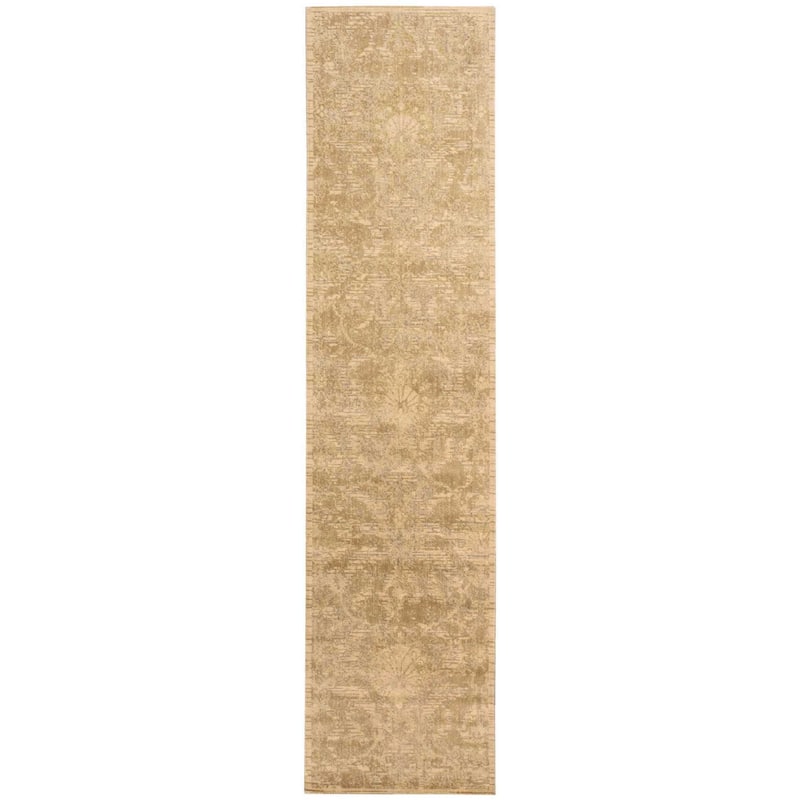 Nourison Silk Elements Area Rug - 2'5" x 10' Runner - Beige - Runner/Rectangle