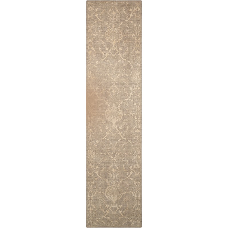 Nourison Silk Elements Area Rug - 2'5" x 10' Runner - Green - Runner/Rectangle