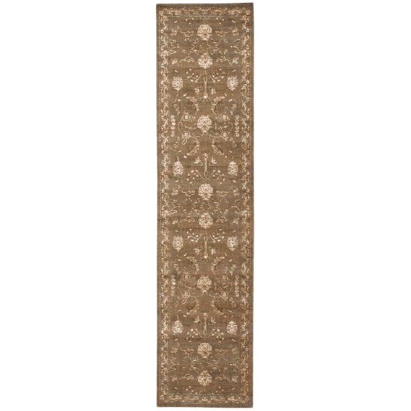 Nourison Silk Elements Area Rug - 2'5" x 10' Runner - Light Brown - Runner/Rectangle