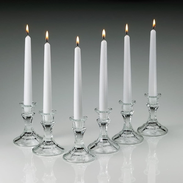 Shop White Taper Candles 8 inches Tall Burn 7 Hours Set Of 40 Free