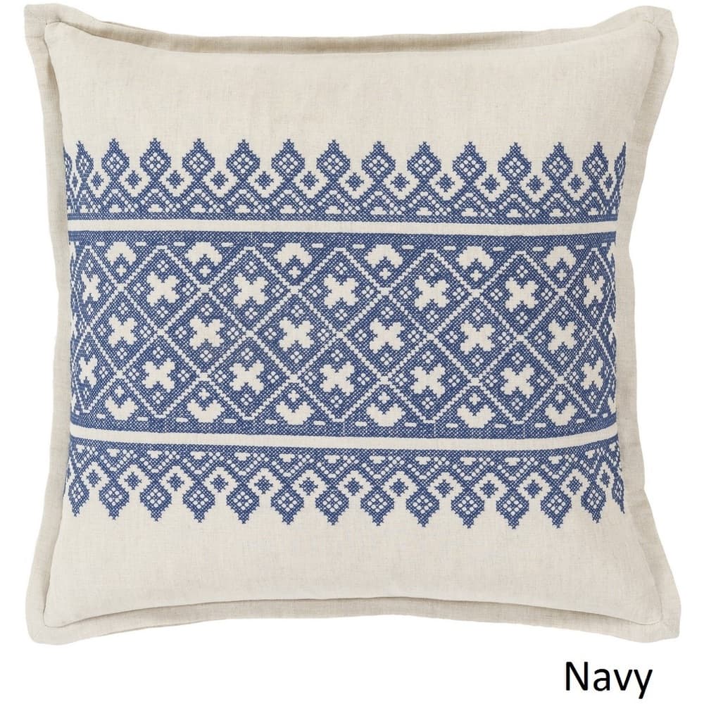 Decorative Even 22-inch Feather Down or Poly Filled Throw Pillow